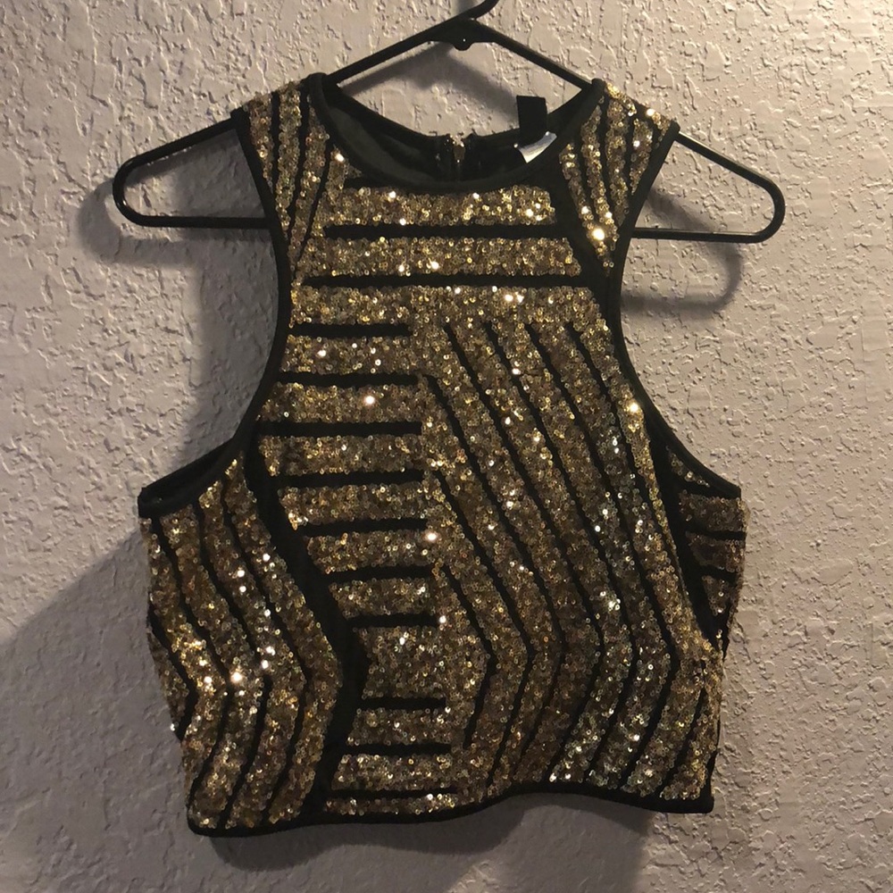 Windsor sequin crop top
